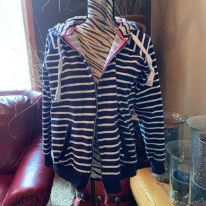 f&f Tops - NWOT navy striped zip up hoodie f&f Tops - NWOT navy striped zip up hoodie